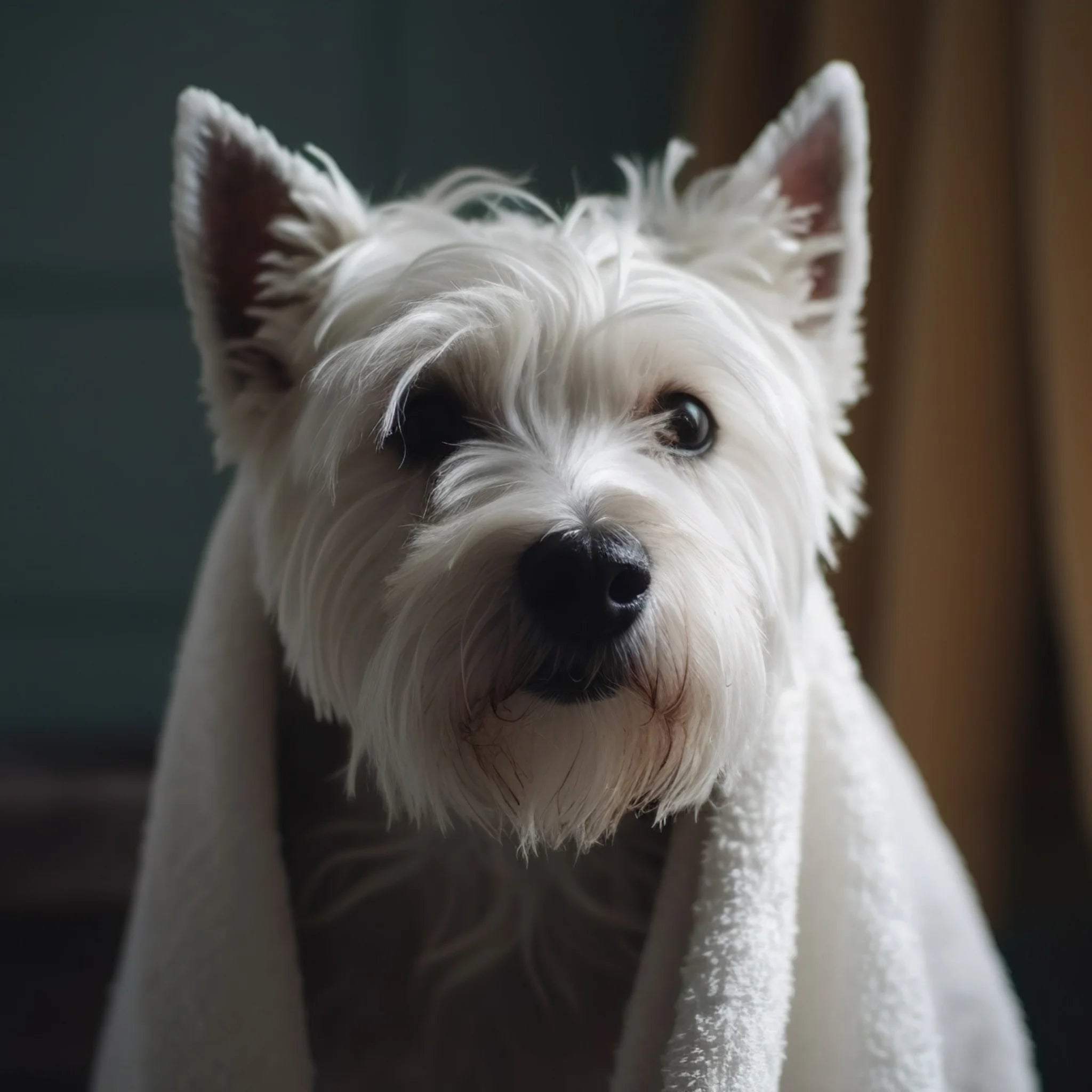 StayFresh Terry 100% cotton anti-odor antibacterial towel on a dog