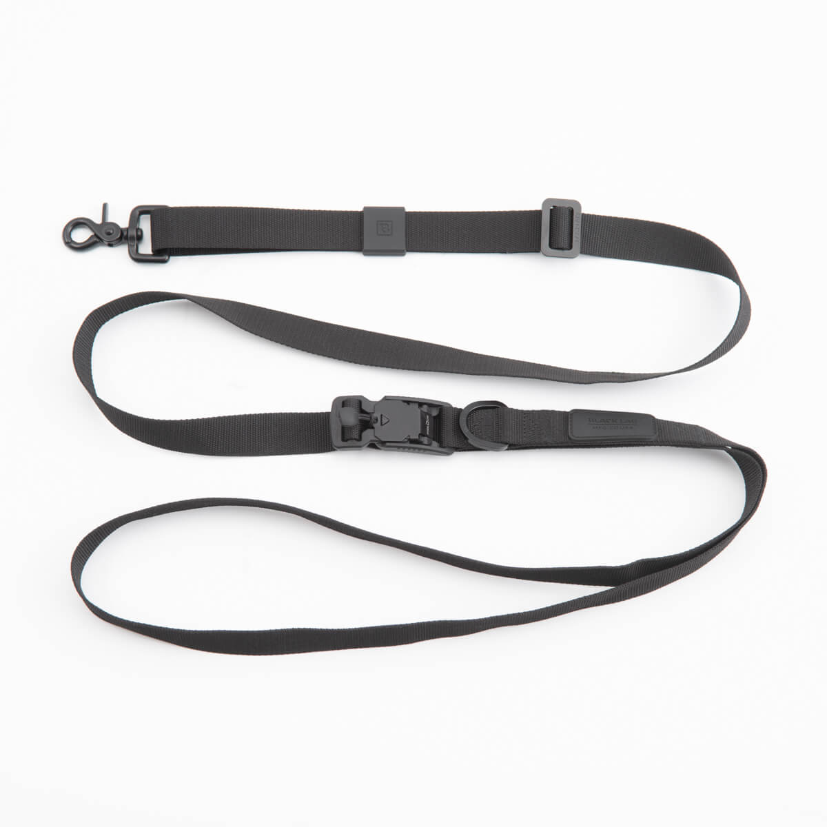 Black Lab Brands Hands-Free Dog Leash with Fidlock buckle full view