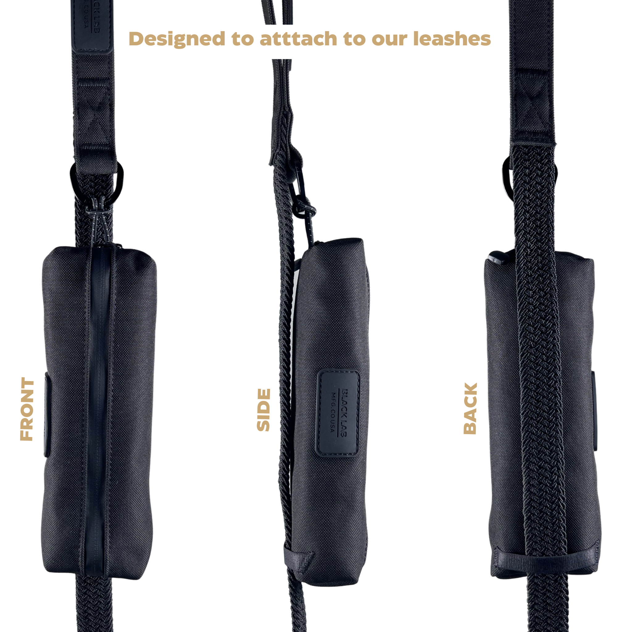 Black Lab Brands antibacterial Slim Accessory Case leash connections