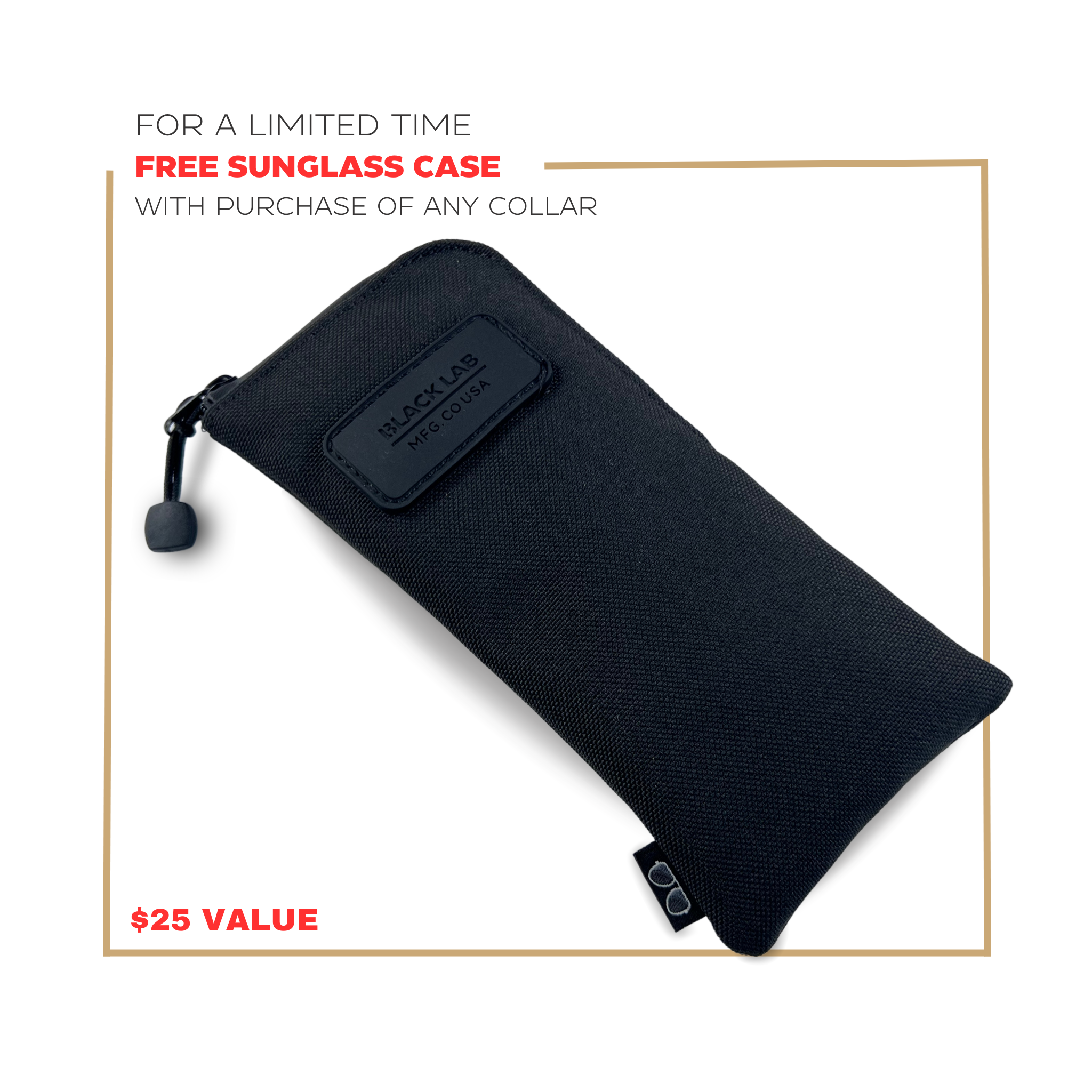 Black Lab Brands Ultralight Dog Collar carry bag
