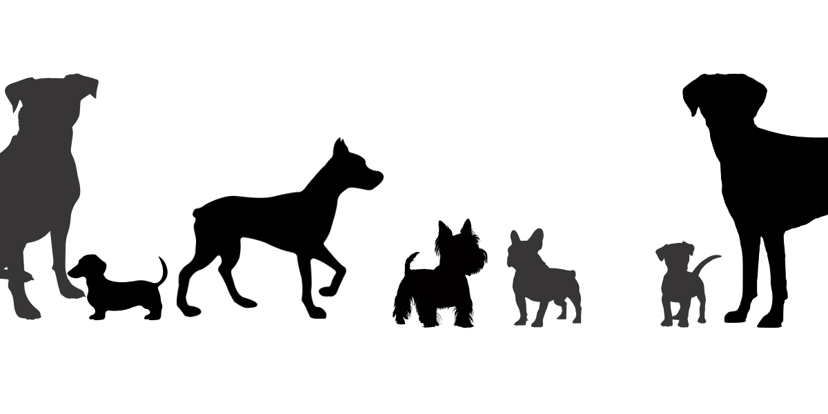 various dog silhouettes