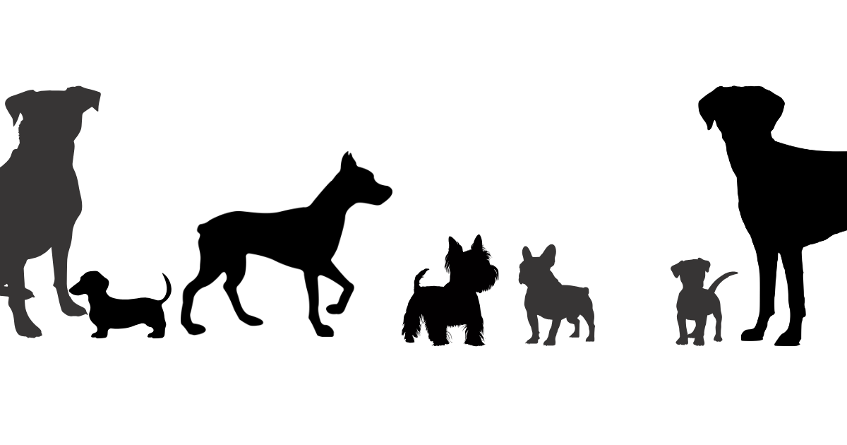 various dog silhouettes