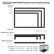 CHEW PROOF Metal Framed Elevated Dog Bed