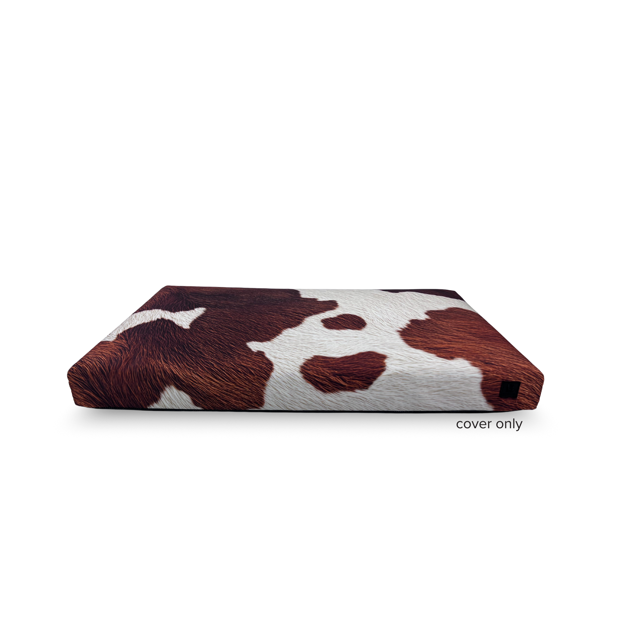 Cowhide print replaceable swappable easy to clean dog bed cover only