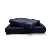 Dark Camo removable washable dog bed mattress cover and  bolster set