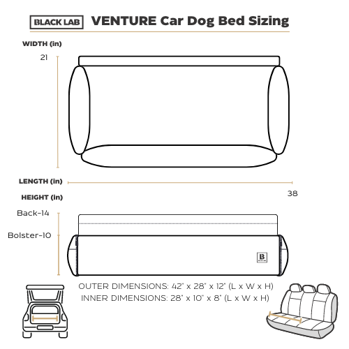 Venture - Tough Car Dog Bed