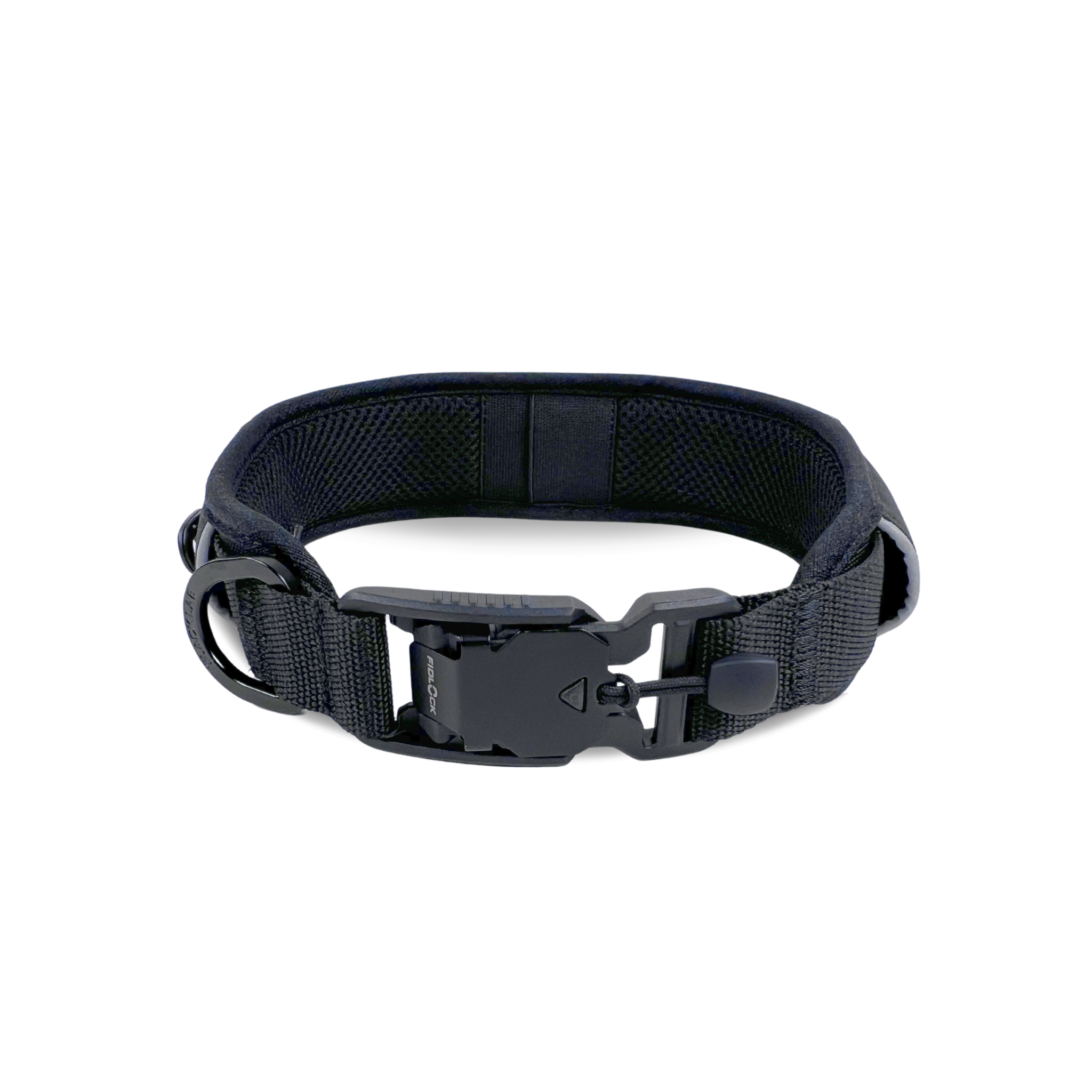 magnetic Fidlock buckle on padded dog collar