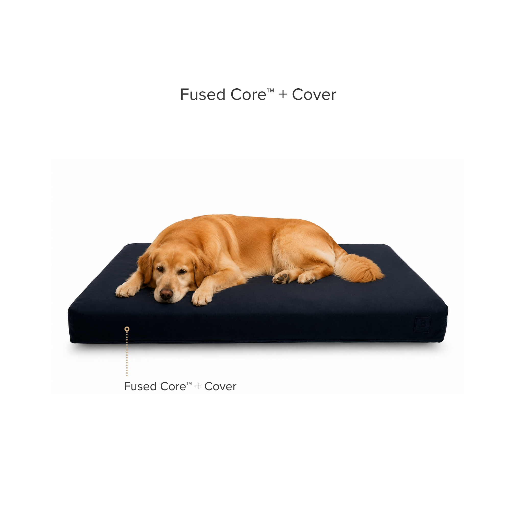 Build your dog bed waterproof fused core mattress with tough removable washable cover